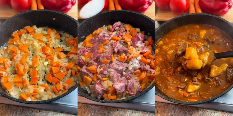 Gulaș de cartofi cu vită