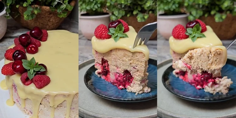 Tort cu fructe și biscuiți FĂRĂ coacere