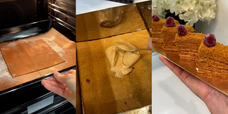 Tort Medovik cu miere și caramel