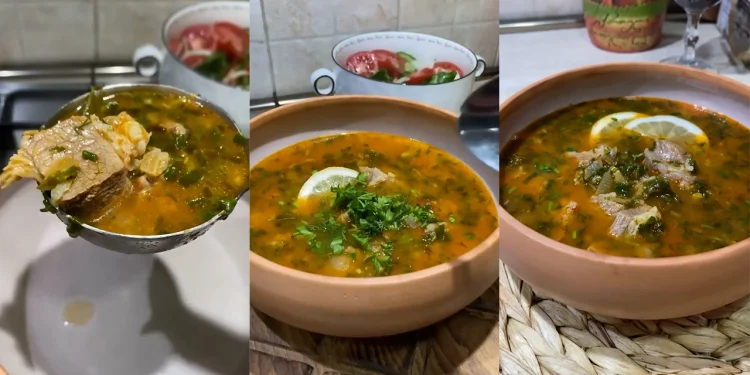 Supă savuroasă de vită bine condimentată