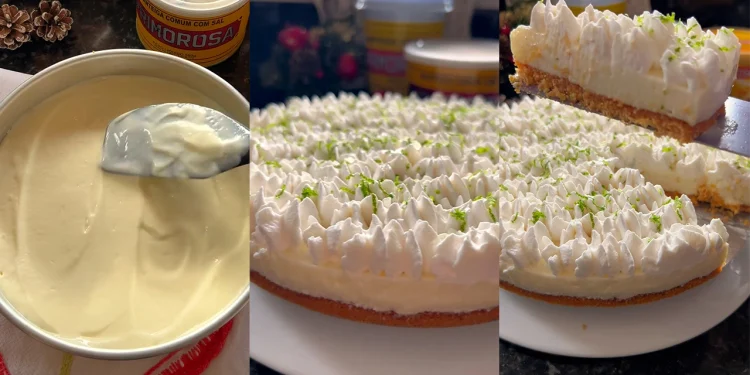 Tartă cu lămâie fără coacere