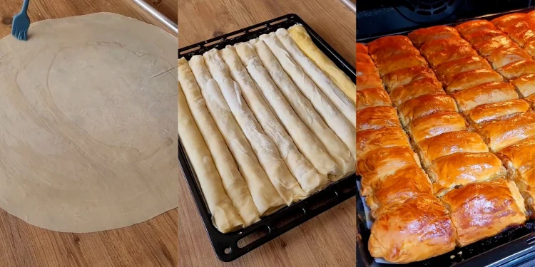 Plăcinte fragede cu vinete la cuptor