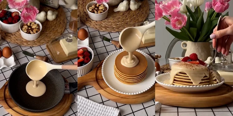 Clătite pufoase cu cremă fină de scorțișoară