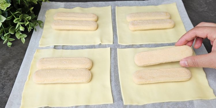 Foietaje cu piersici și pișcoturi