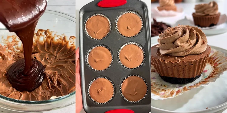 Mini Cheesecake cu ciocolată fără coacere