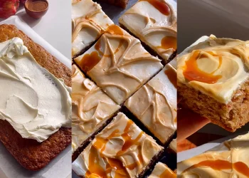 Prăjitură cu mere și caramel cremos